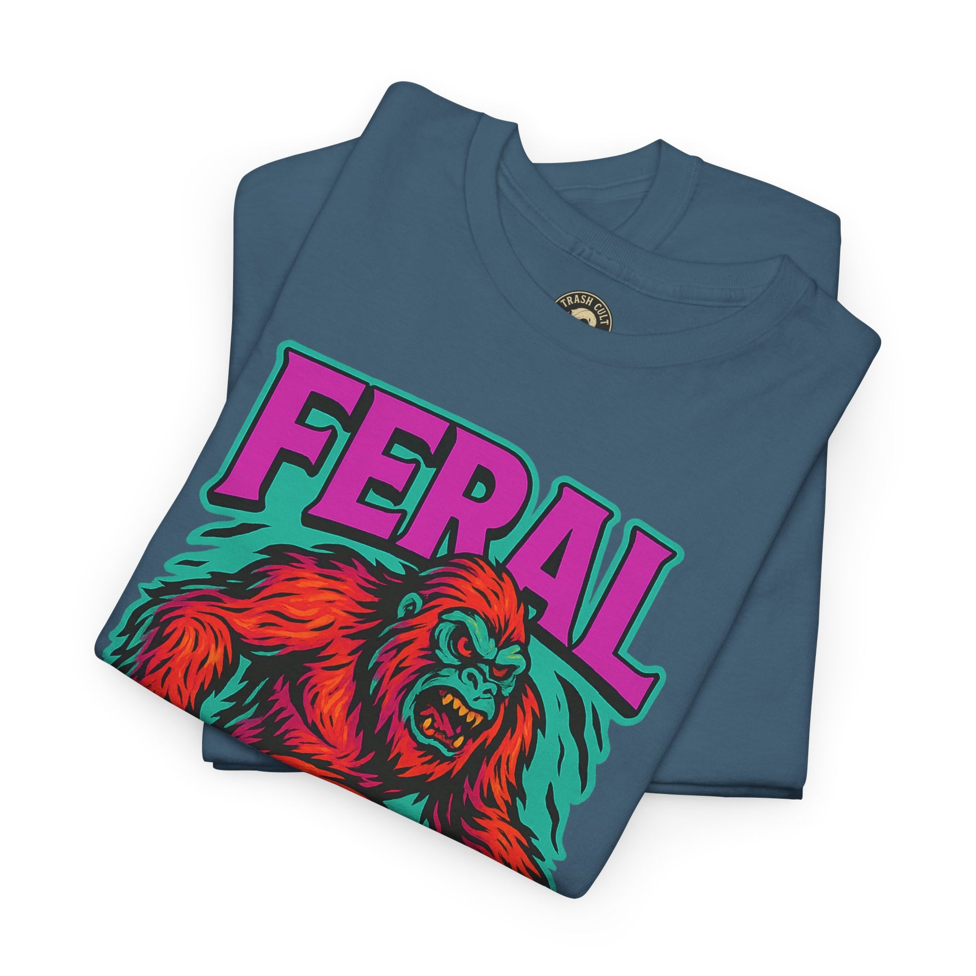 FERAL Bigfoot Shirt – Trashcore Bold Colors | Trash Cult Supply Co | Gildan 5000 Tee