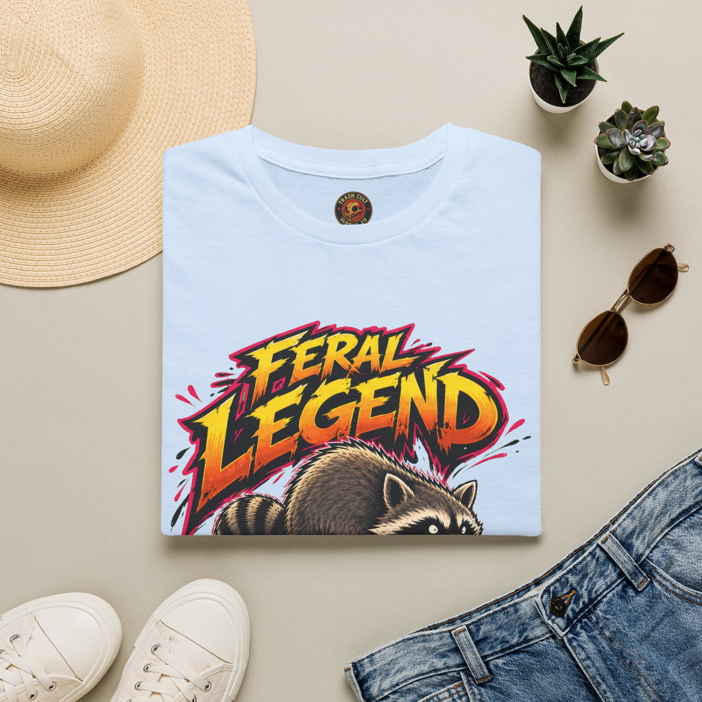 Feral Legend Raccoon Jimothy T-Shirt — Bold Graphic Tee