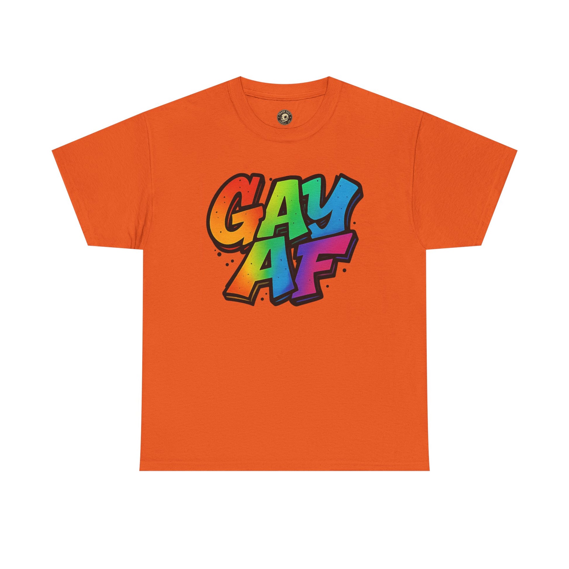 Pride Graphic Tee, Vibrant Gay AF Cotton T-Shirt, LGBTQ+ Celebration Wear, Fun Gift for Friends, Festival Fashion