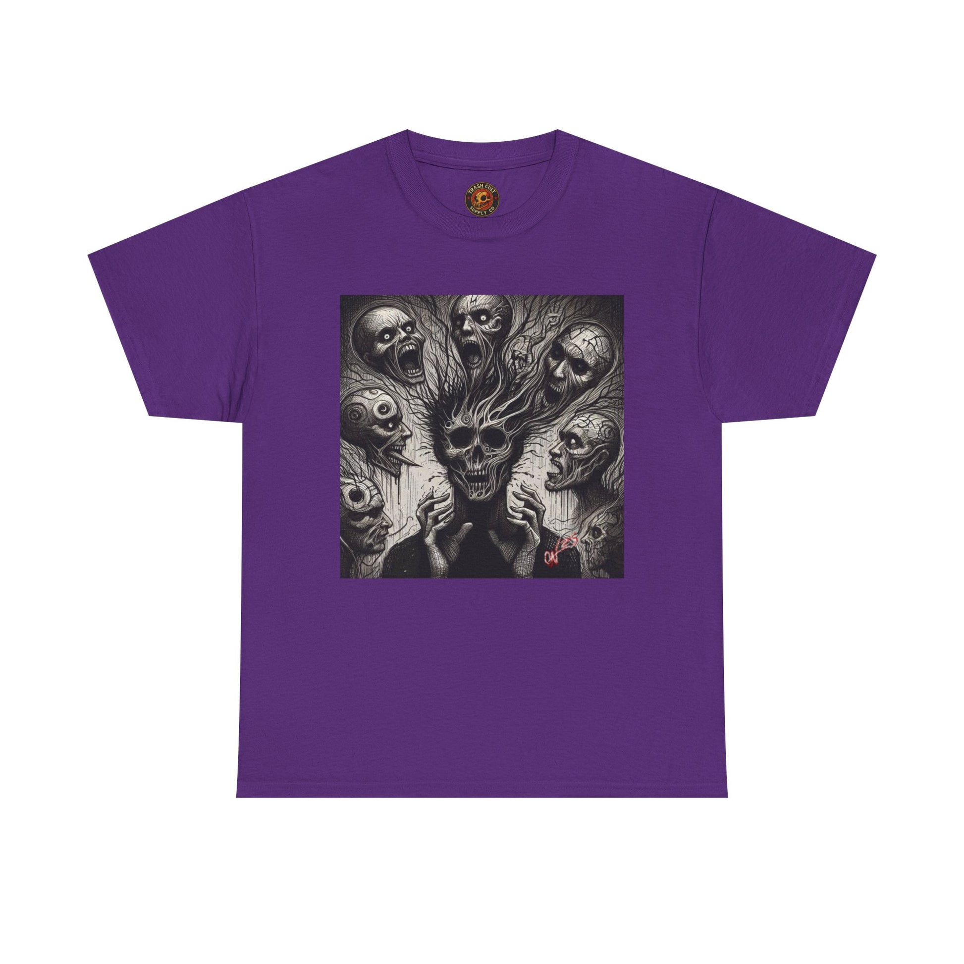 Xian Allen x Trash Cult Shirt – “Voices in the Void” | Horror Skull Scream T-Shirt