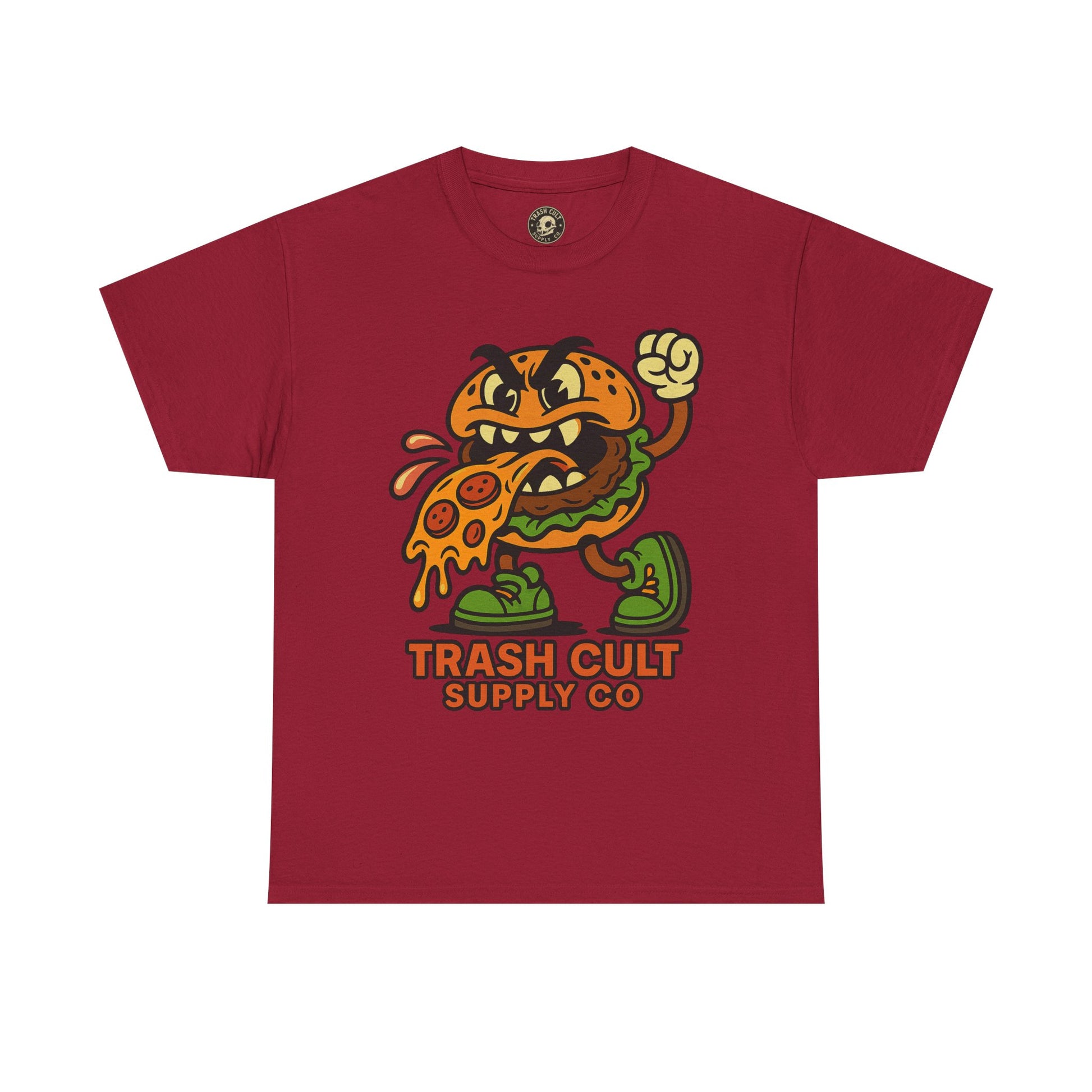 Angry Burger Pizza Spitter Tee – Trash Cult Supply Co | Gildan 5000 Shirt