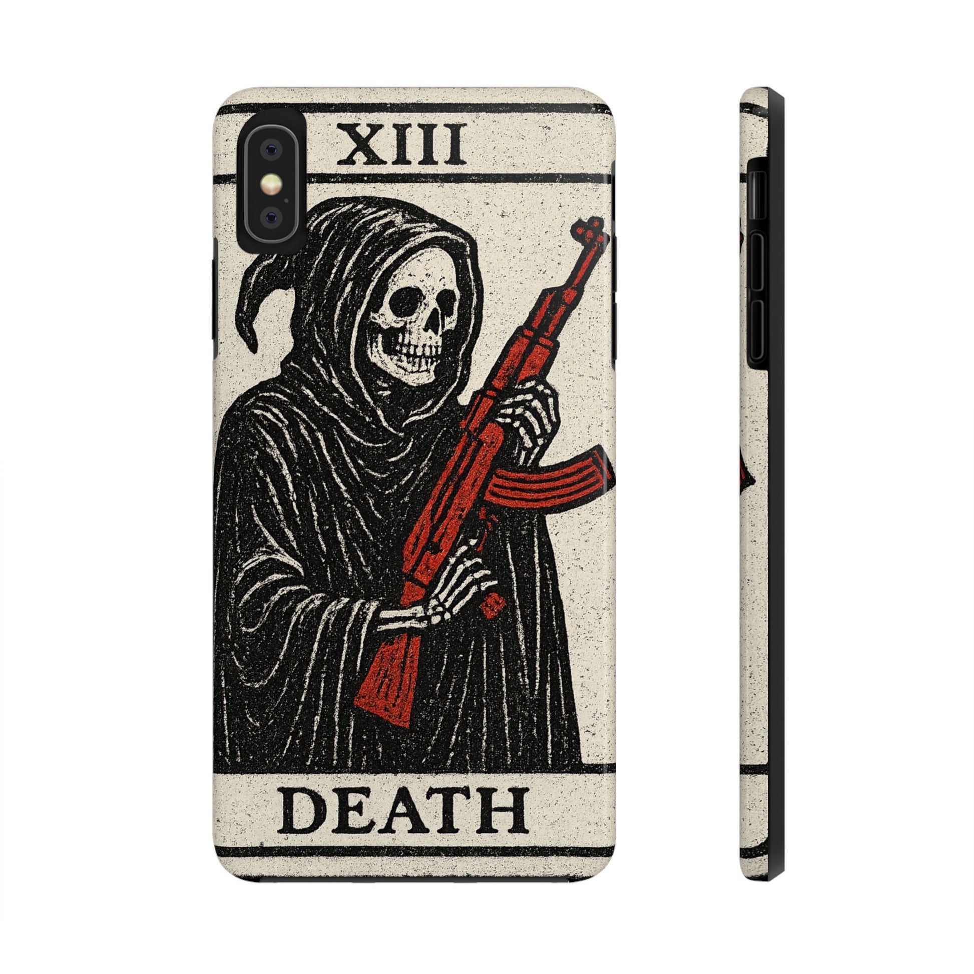 Grim Reaper Phone Case, Tough Phone Case for Gamers, Unique Smartphone Accessories, Halloween Decor, Death-Inspired Gift