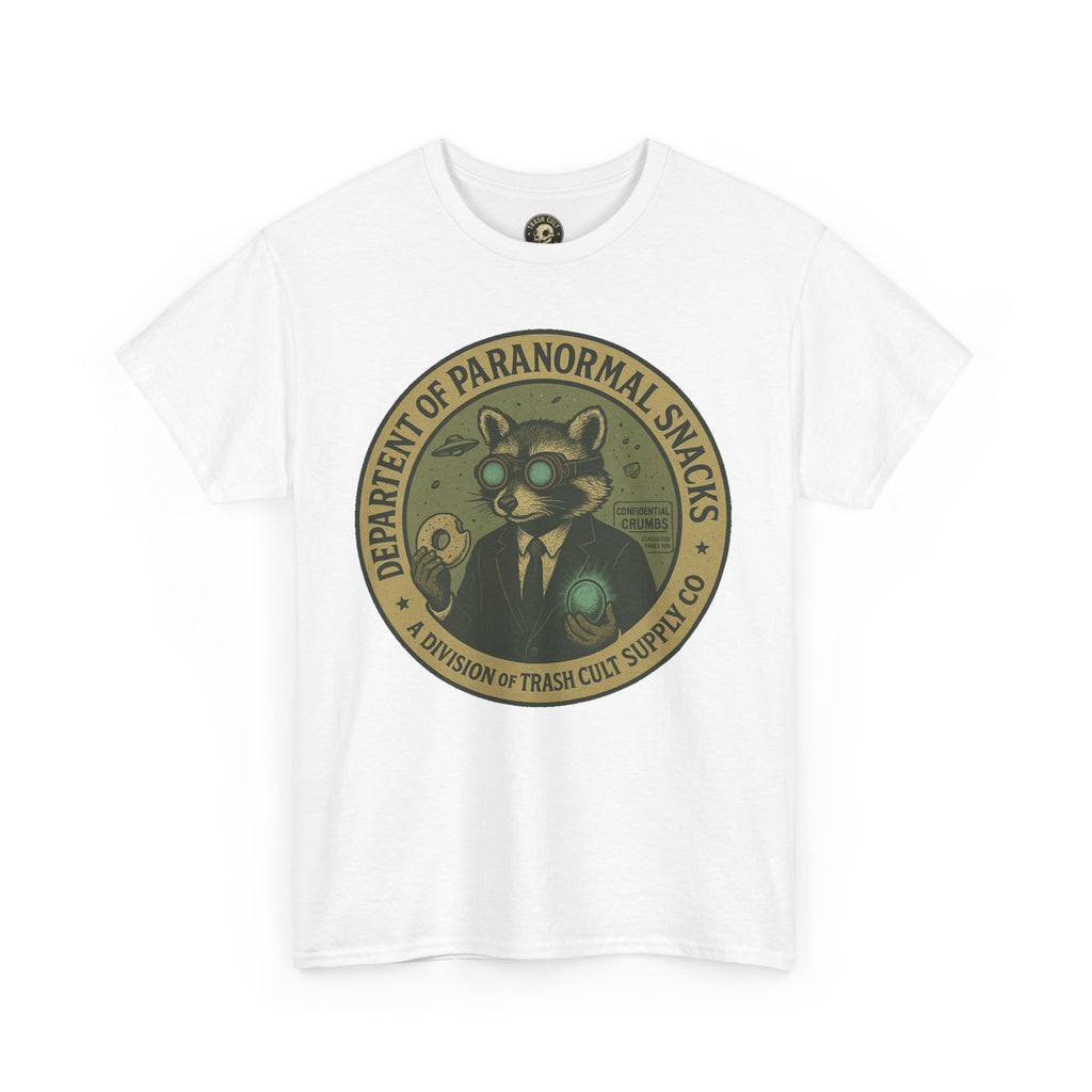 Department of Paranormal Snacks Shirt – Trash Cult Supply Co – Vintage Cryptid Division Tee – Gildan 5000