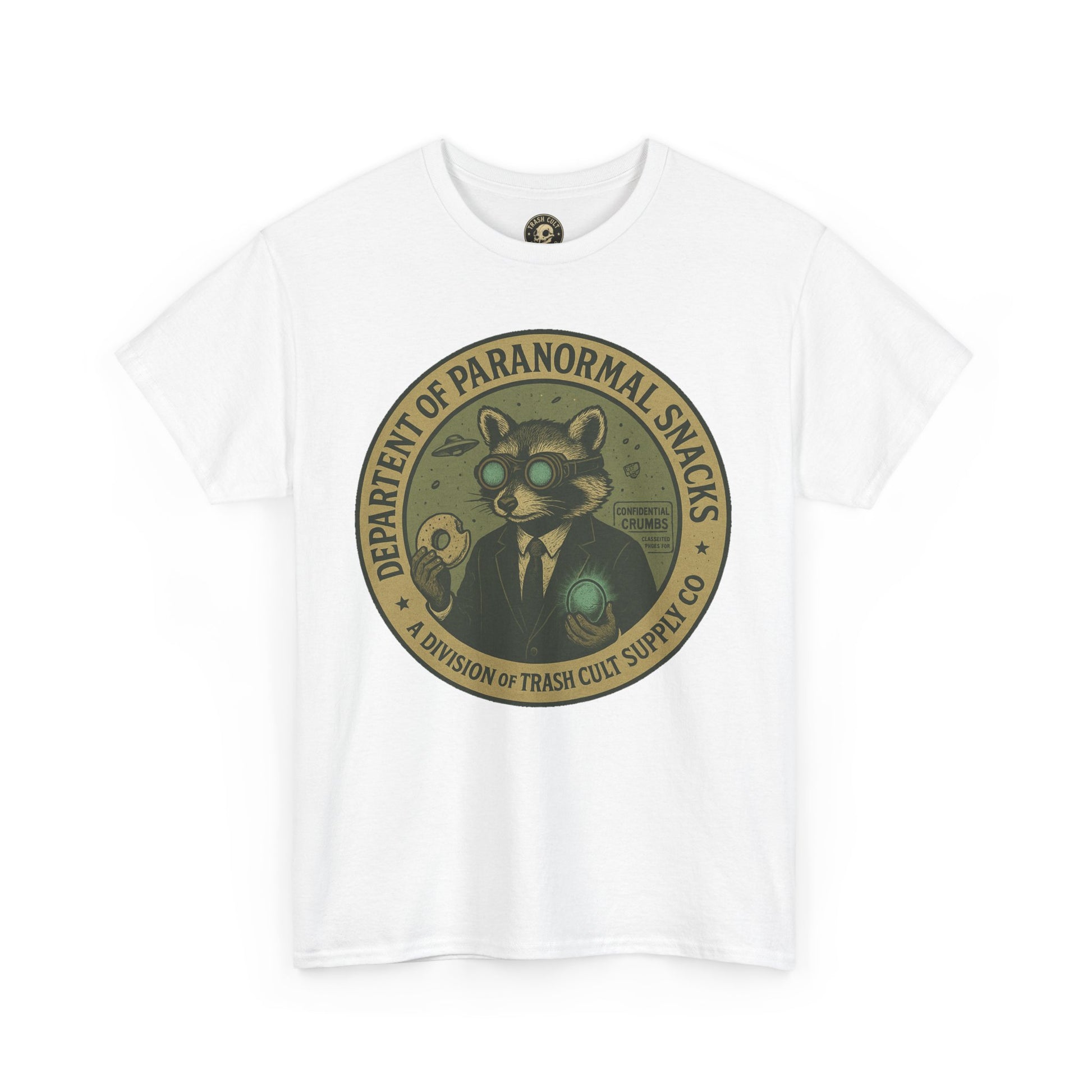 Department of Paranormal Snacks Shirt – Trash Cult Supply Co – Vintage Cryptid Division Tee – Gildan 5000