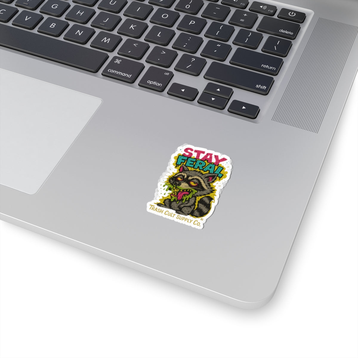 Stay Feral Kiss-Cut Stickers, Fun Laptop Decals, Wild Animal Art, Unique Gift for Nature Lovers, Colorful Wall Decor