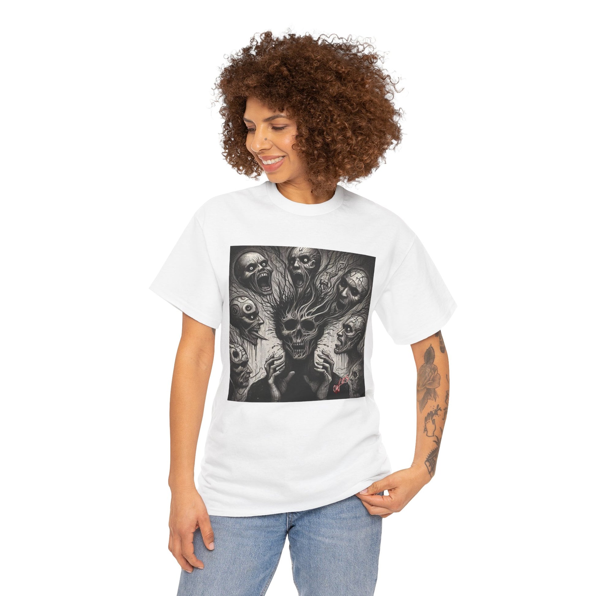 Xian Allen x Trash Cult Shirt – “Voices in the Void” | Horror Skull Scream T-Shirt