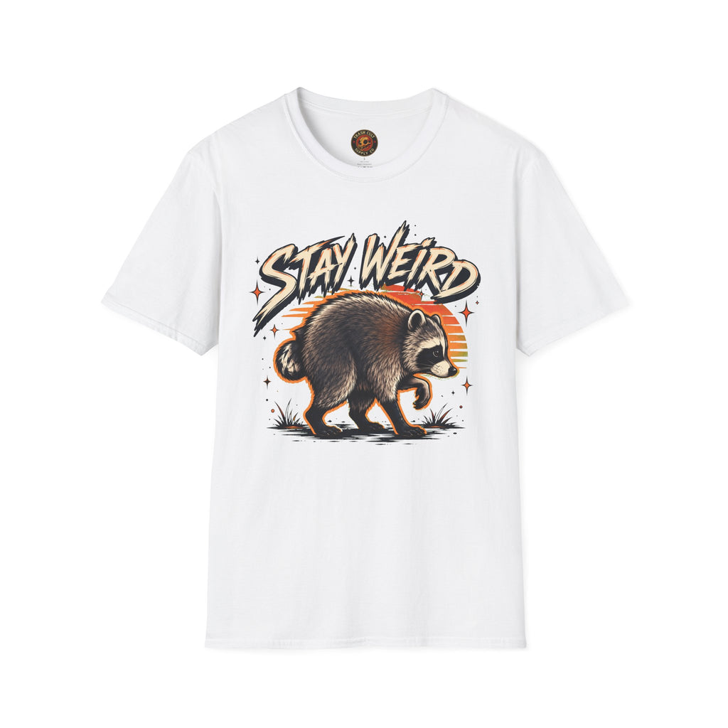 Stay Weird Raccoon Jimothy T-Shirt — Vintage Graphic Tee