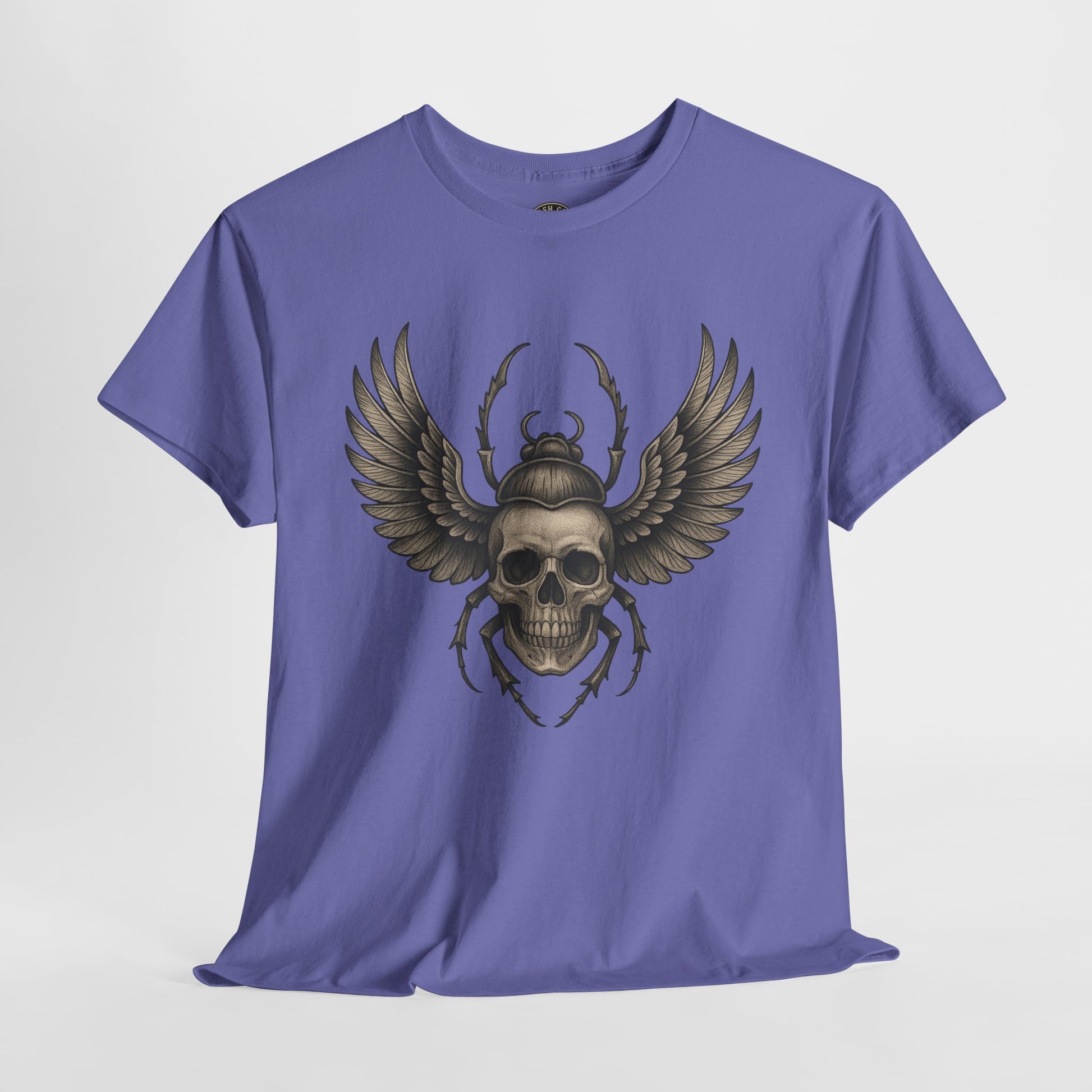 Winged Skull Scarab Shirt – Dark Gothic Beetle Graphic Tee – Gildan 5000 Unisex