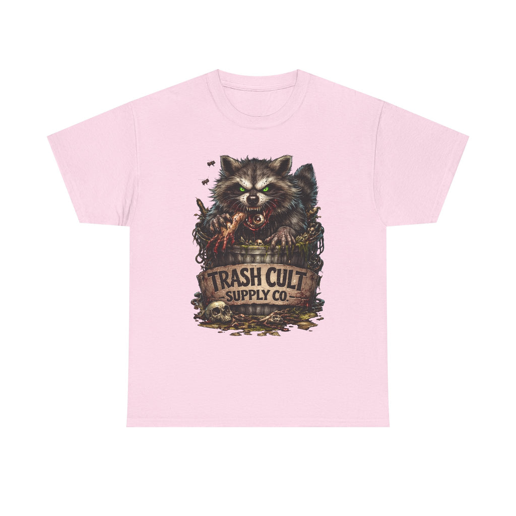 Raccoon 'Trash Cult Supply Co.' Graphic Tee — Vintage Grunge Animal Streetwear