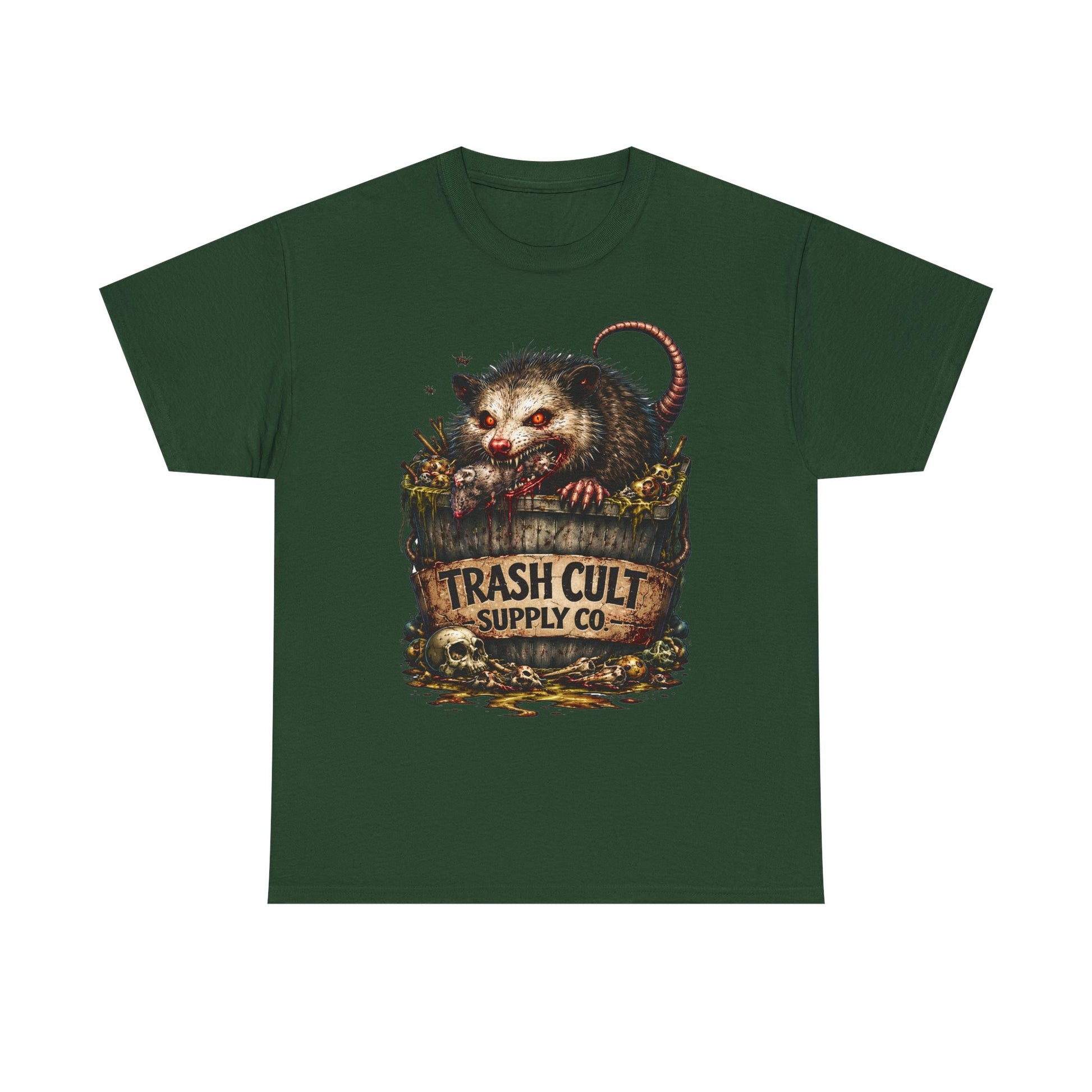 Opossum Trash Cult Tee — Vintage Grunge Wildlife Graphic T-Shirt