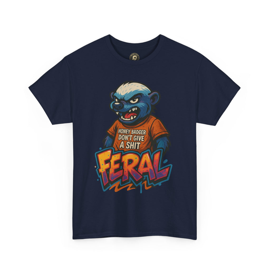 Feral Graphic Tee, Unisex Heavy Cotton T-Shirt for Casual Wear, Gift for Animal Lovers, Unique Streetwear, Funny Graphic Shirt