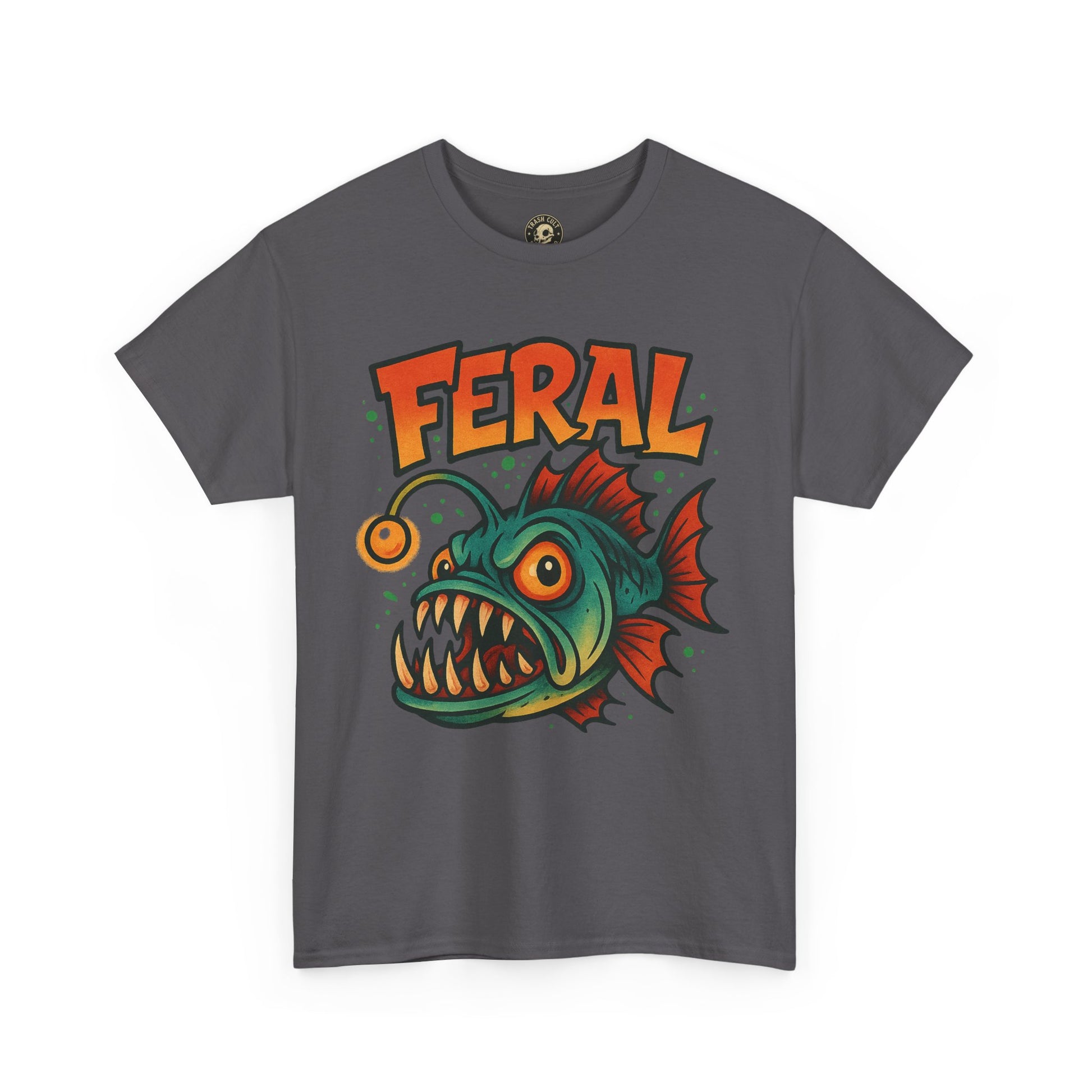 Feral Graphic Tee, Unisex Heavy Cotton Shirt, Edgy Apparel for Art Lovers, Perfect for Gifts and Casual Wear, Streetwear Fashion