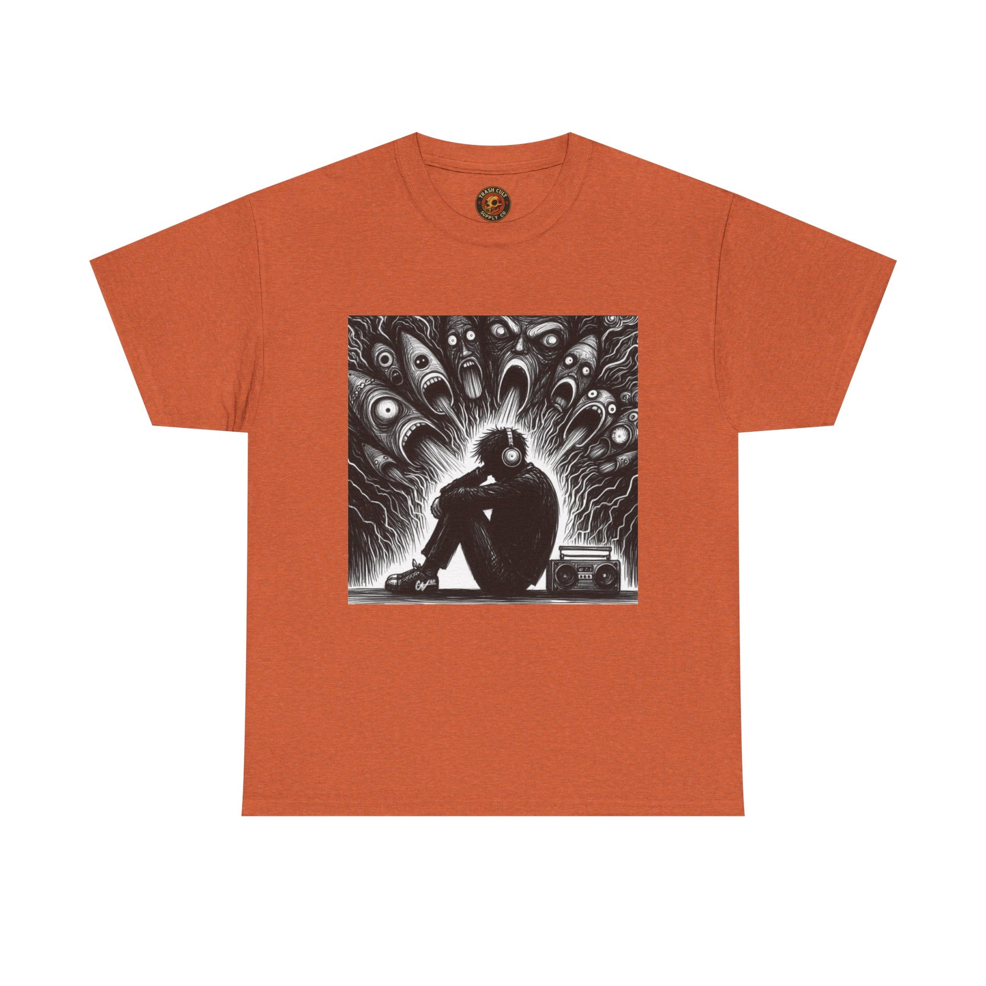 Xian Allen x Trash Cult Shirt – “Turn It Up Louder” | Screaming Chaos Headphones Tee