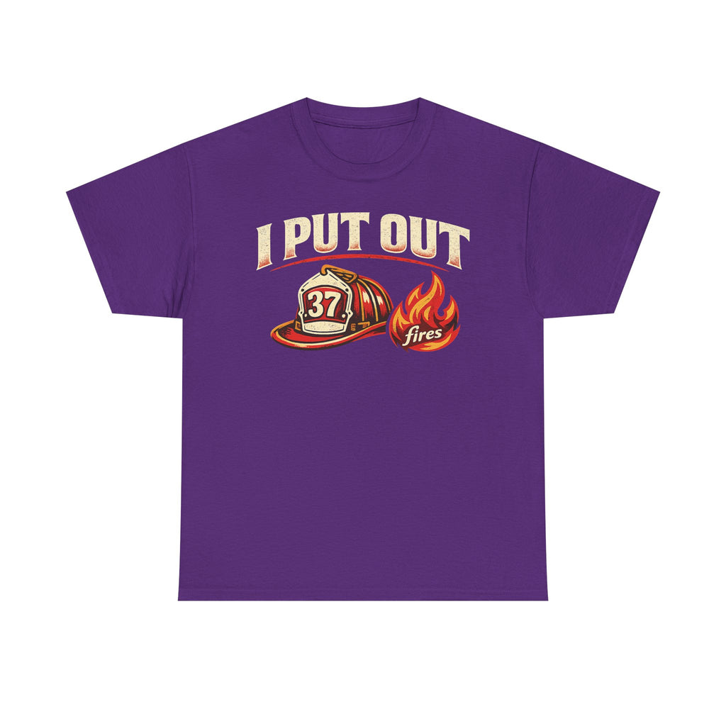 Firefighter Tee — "I Put Out Fires" Helmet Graphic