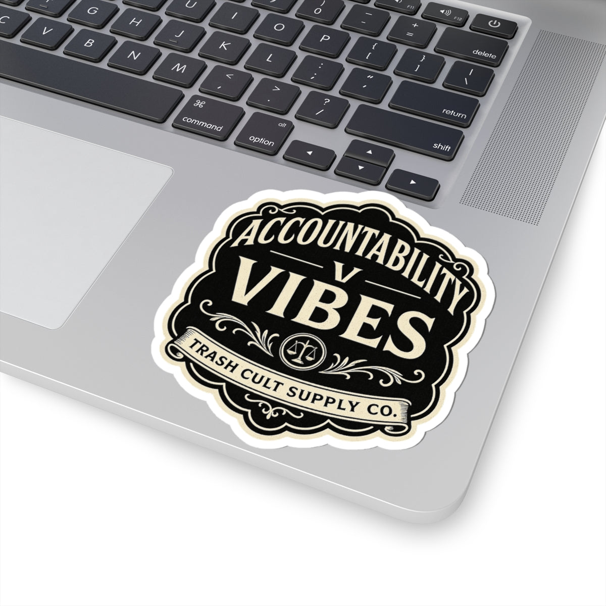 Accountability > Vibes Sticker – Vintage Vigilante | Trash Cult Supply Co.