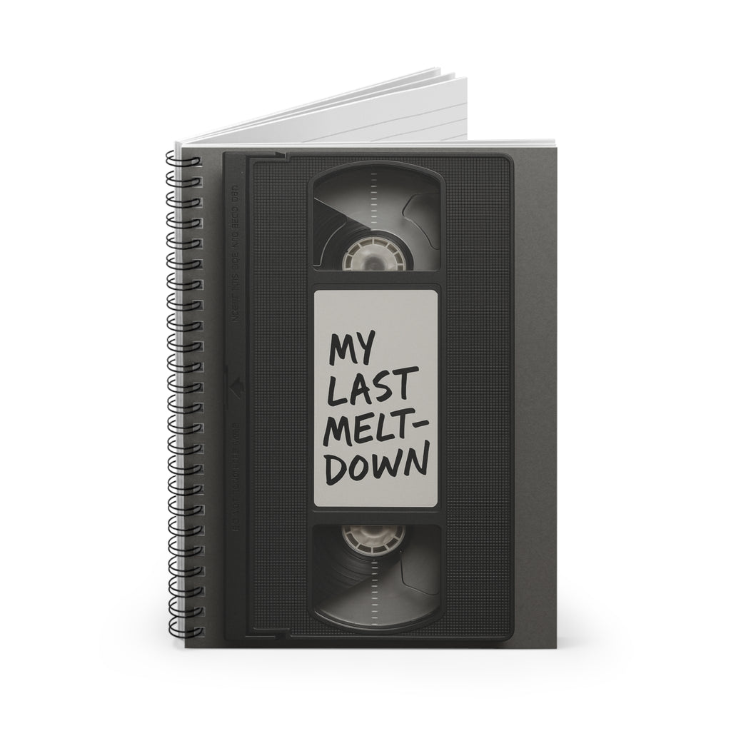 My Last Meltdown Spiral Notebook | Vintage VHS Journal, Gift for Writers, Creative Diary, Cute School Supplies, College Essentials