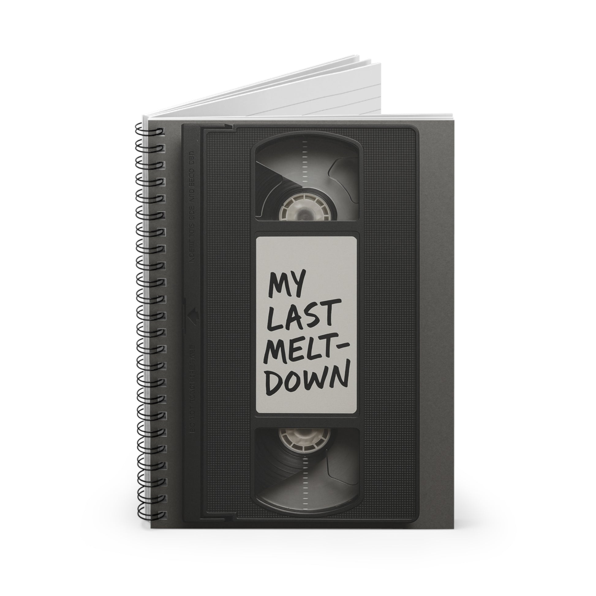 My Last Meltdown Spiral Notebook | Vintage VHS Journal, Gift for Writers, Creative Diary, Cute School Supplies, College Essentials