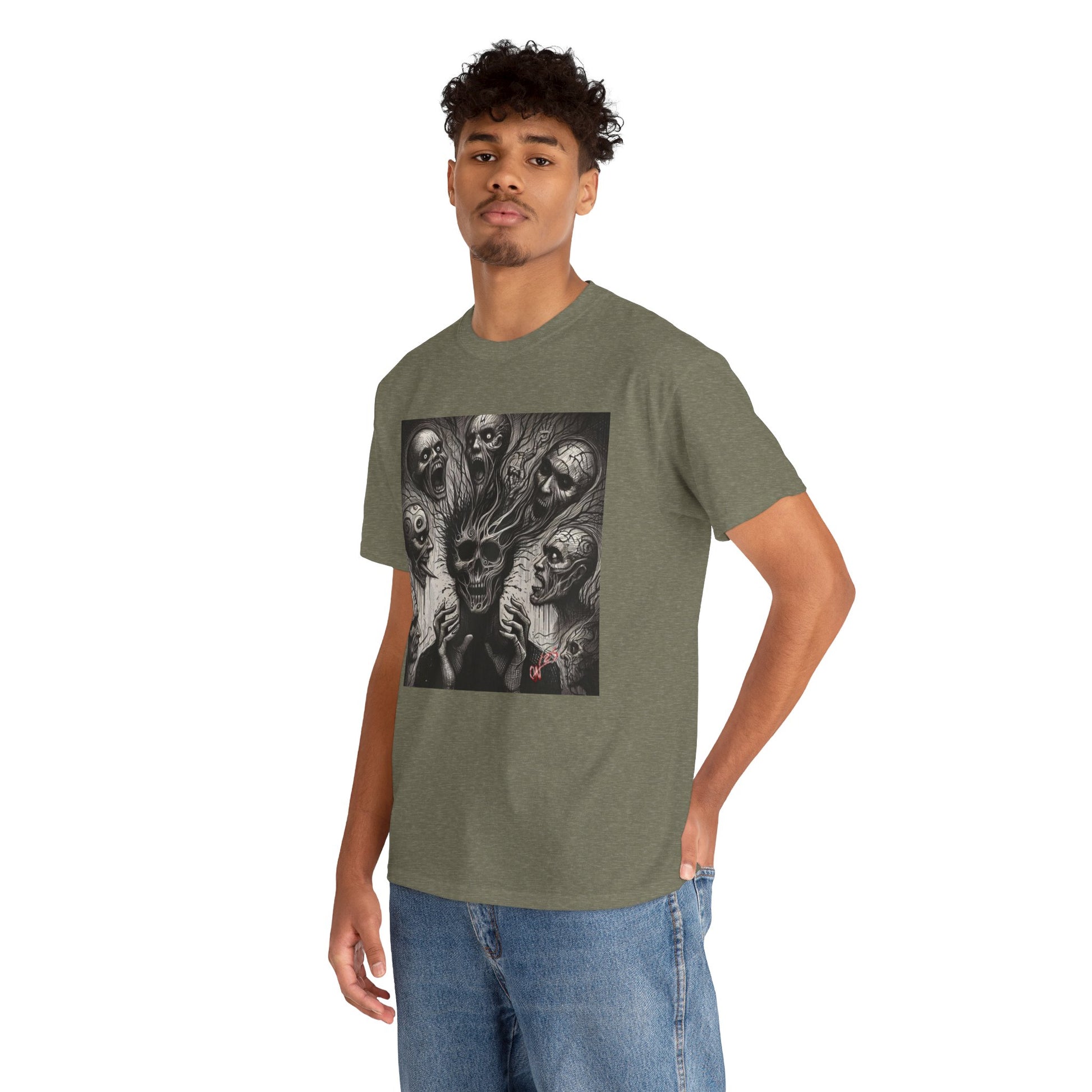 Xian Allen x Trash Cult Shirt – “Voices in the Void” | Horror Skull Scream T-Shirt