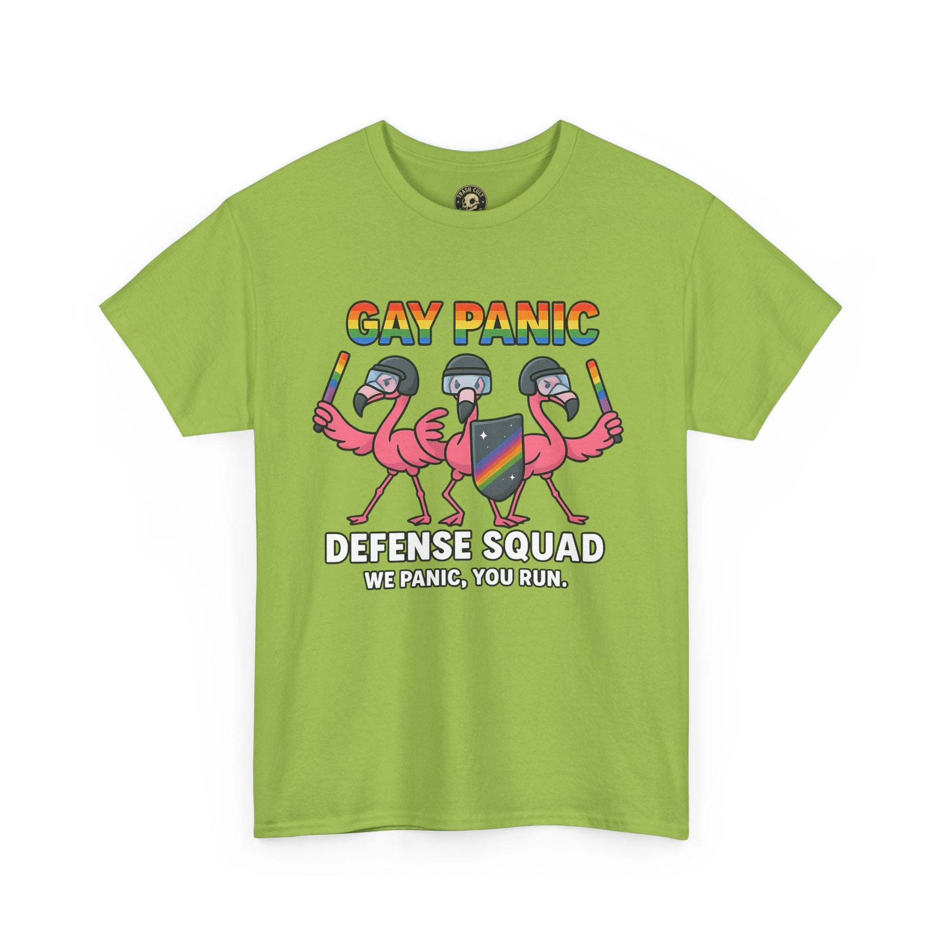Gay Panic Defense Squad Unisex Heavy Cotton Tee, LGBTQ Pride Tee, Funny Graphic Shirt, Gift for Friends, Summer Fashion