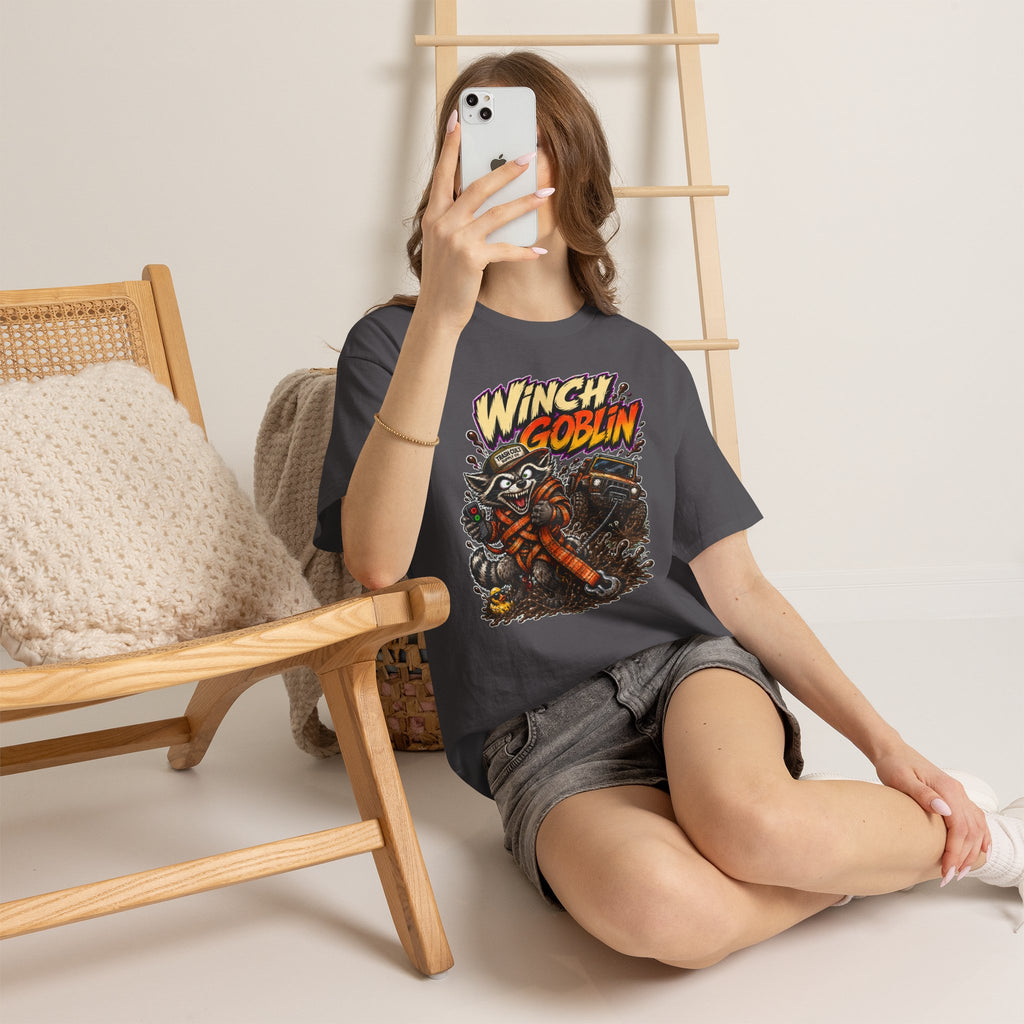 Winch Goblin Tee — Vintage Tow Truck Mechanic Graphic Shirt