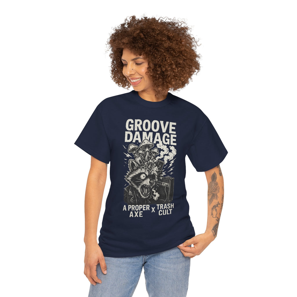 Groove Damage T-Shirt – A Proper Axe x Trash Cult Collab – Stoner Groove Punk Shirt