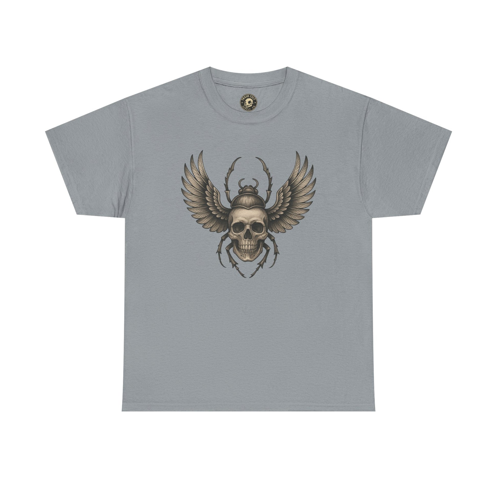 Winged Skull Scarab Shirt – Dark Gothic Beetle Graphic Tee – Gildan 5000 Unisex