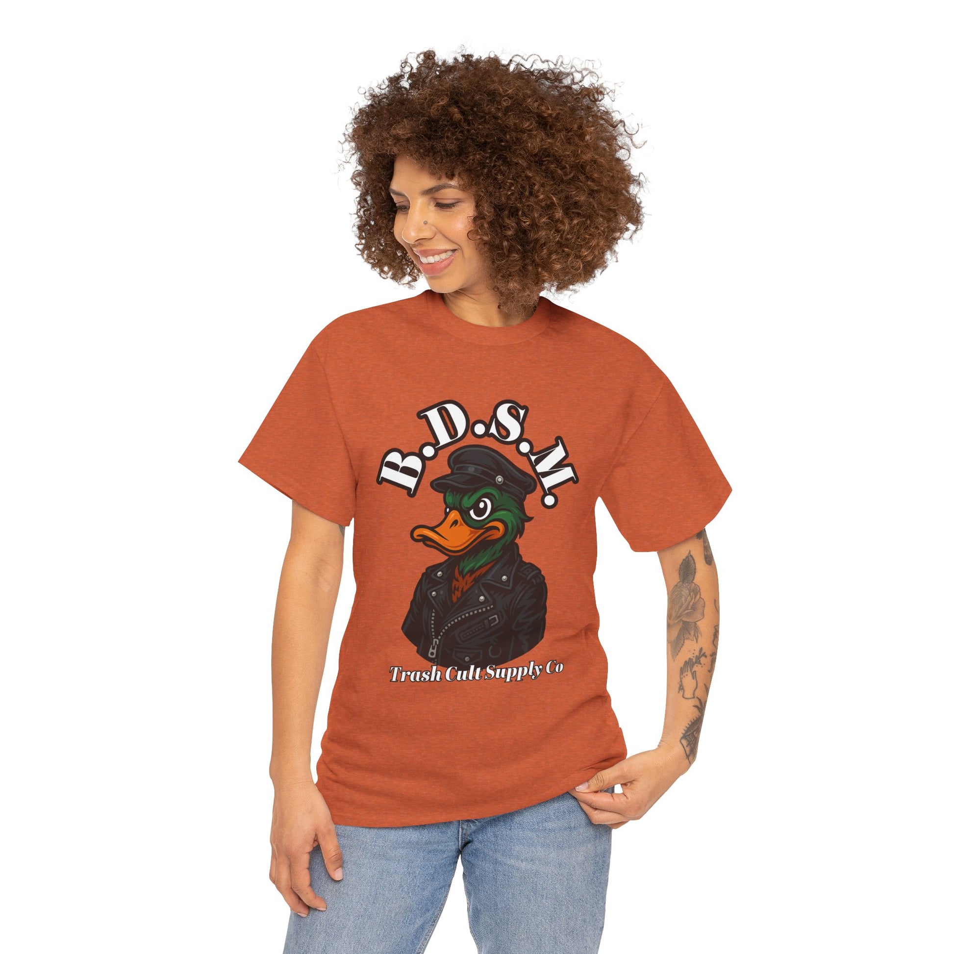 BDSM Mallard Duck Biker Shirt – Funny Biker Duck Tee on Gildan 5000