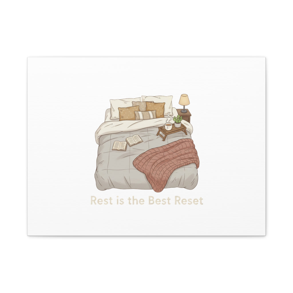 Rest is the Best Reset Canvas | sleepy humor, restful vibes