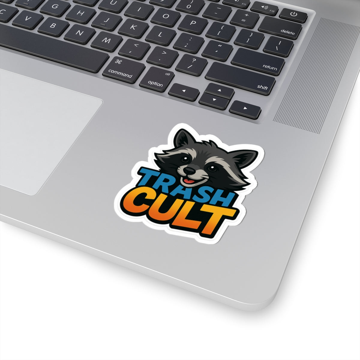 Trash Cult Raccoon Kiss-Cut Stickers, Fun Stickers for Laptops, Eco-Friendly Decor, Quirky Gift, Animal Lover Decor
