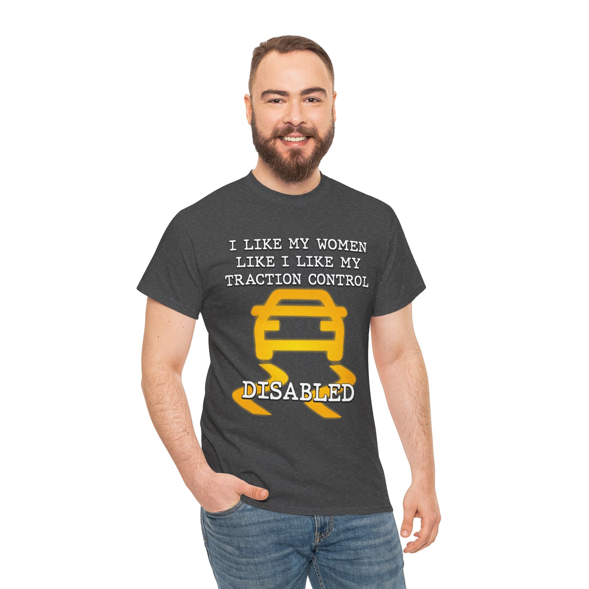 “Traction Control: Off. Standards: Lower.” Funny Car Meme T-Shirt