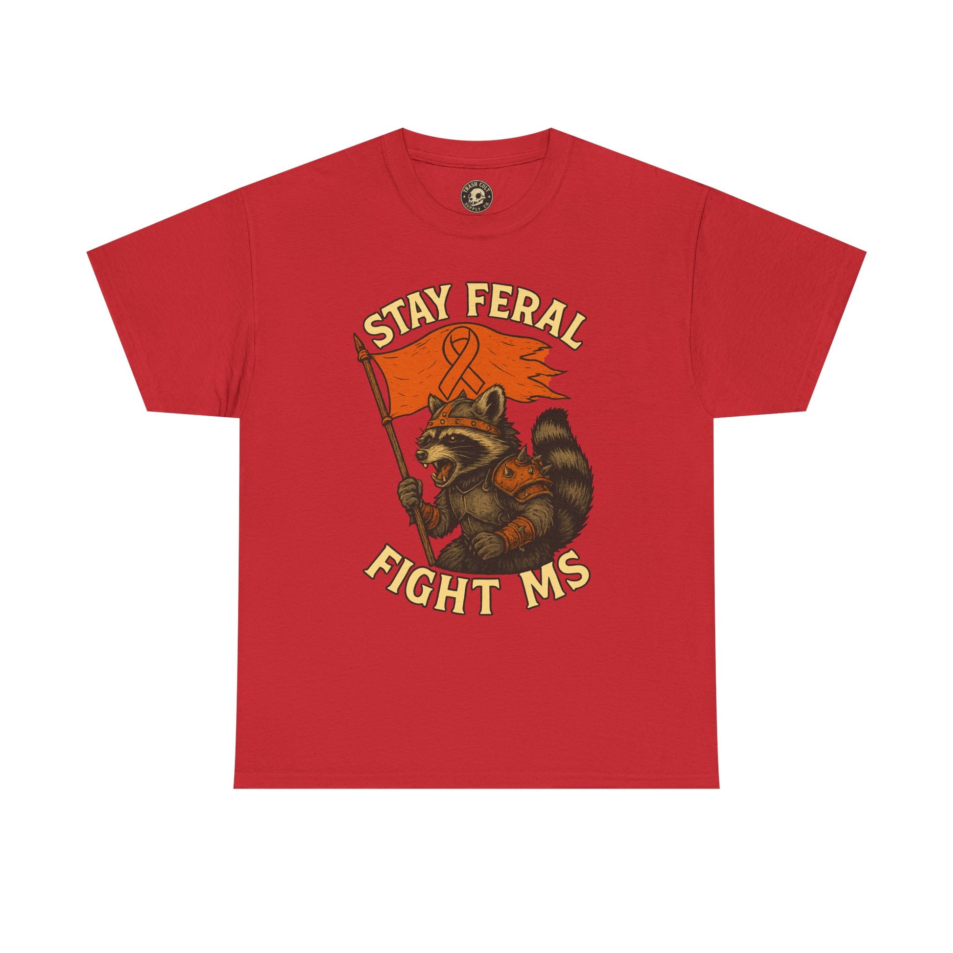 Stay Feral Fight MS Raccoon warrior shirt