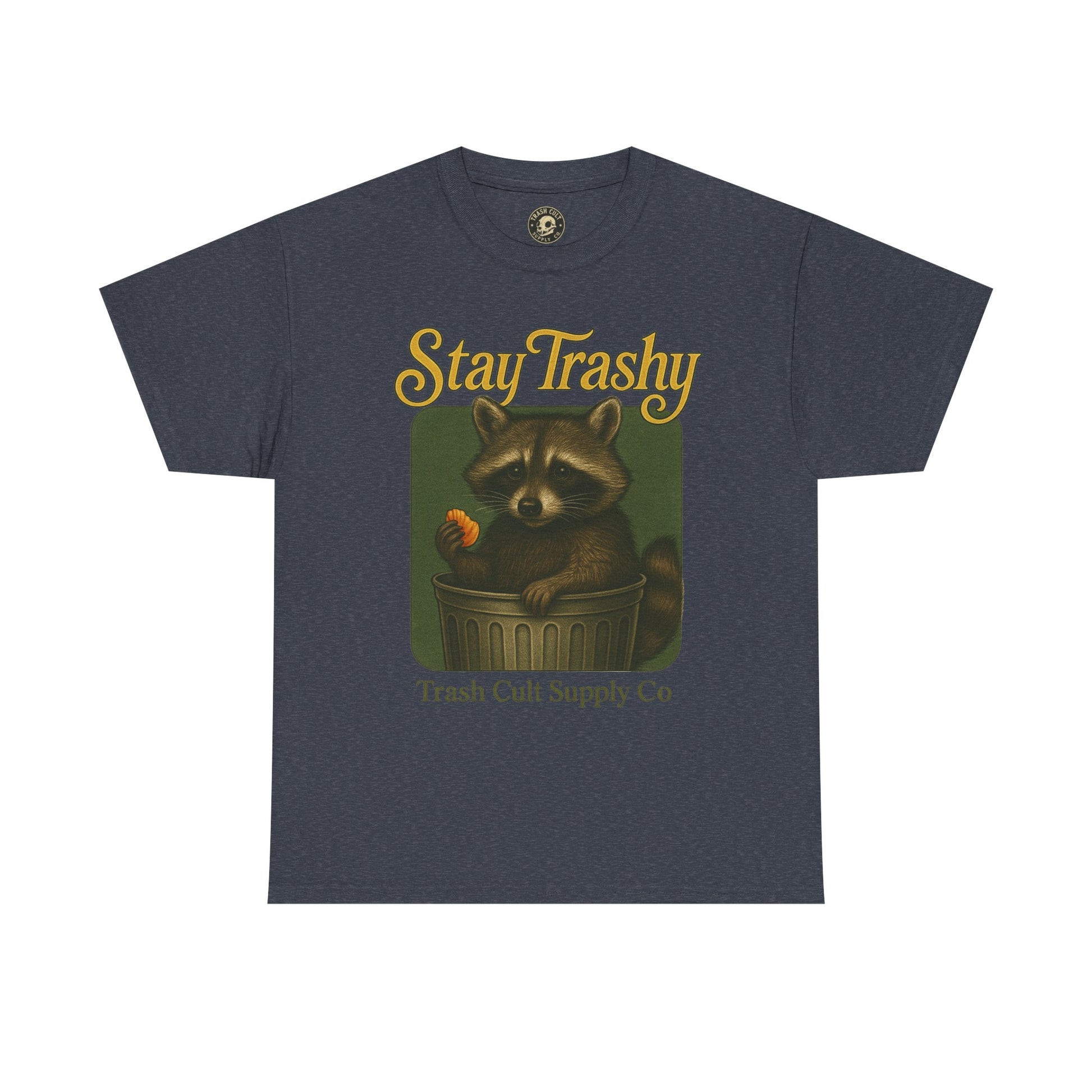 Stay Trashy Raccoon T-Shirt – Vintage-Style Cute Trash Panda | Trash Cult Supply Co | Gildan 5000