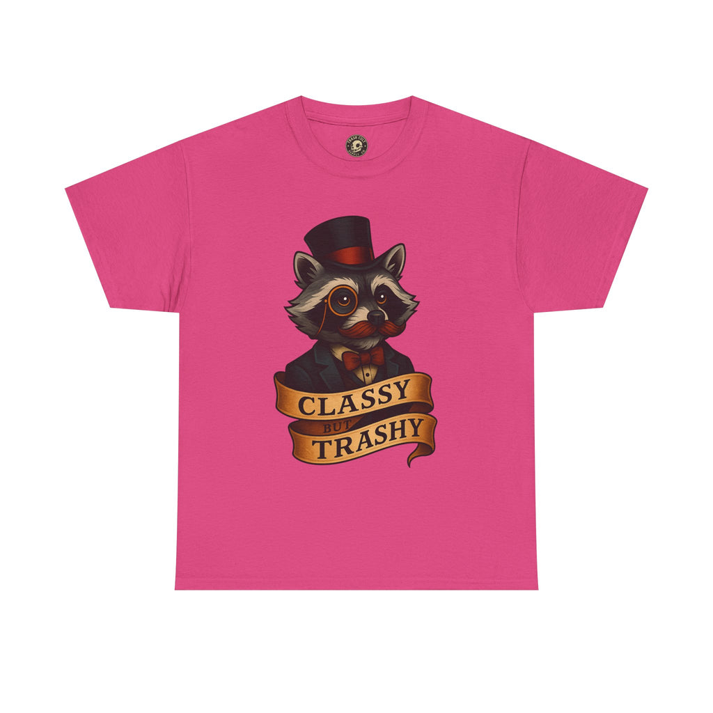 Classy Trashy Raccoon Tee, Unisex Heavy Cotton Tee, Funny Animal Shirt, Unique Gift, Casual Wear, Vintage Style T-Shirt