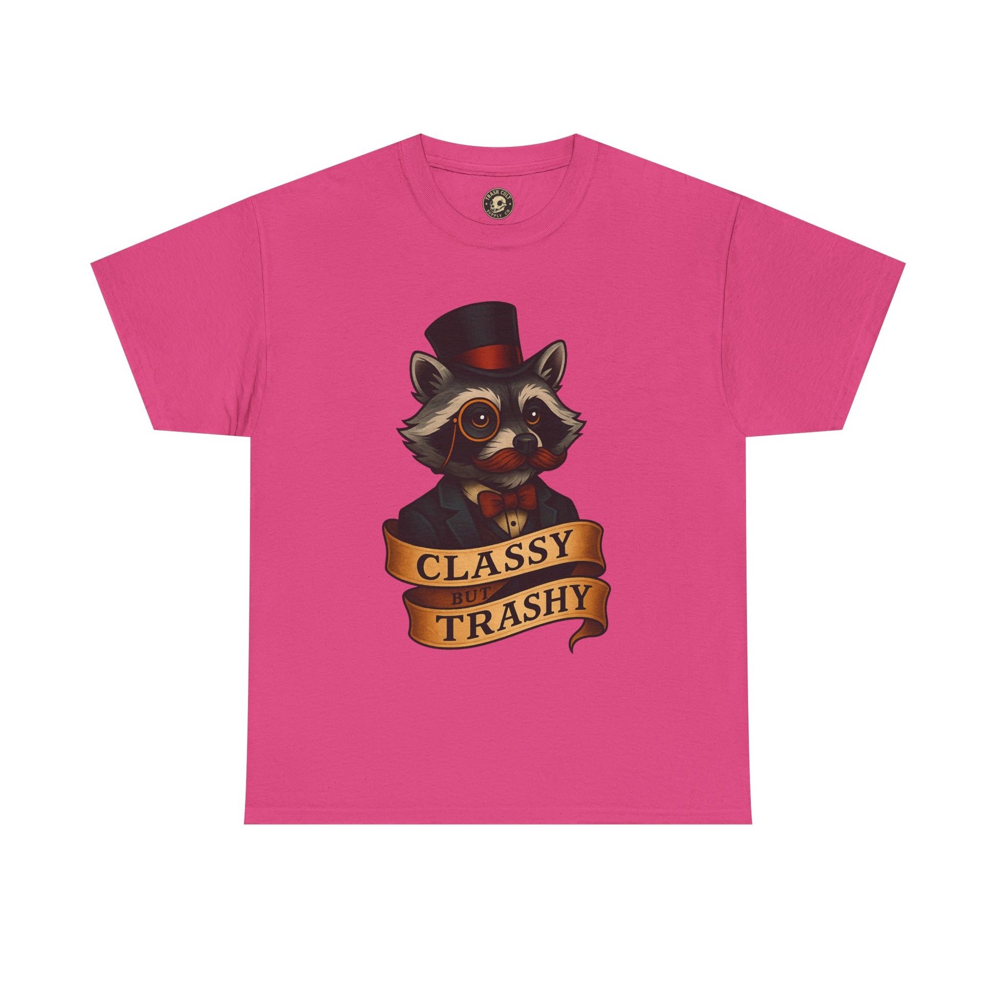 Classy Trashy Raccoon Tee, Unisex Heavy Cotton Tee, Funny Animal Shirt, Unique Gift, Casual Wear, Vintage Style T-Shirt