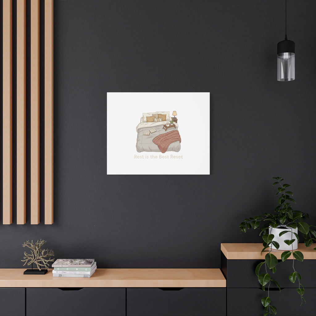 Rest is the Best Reset Canvas | sleepy humor, restful vibes