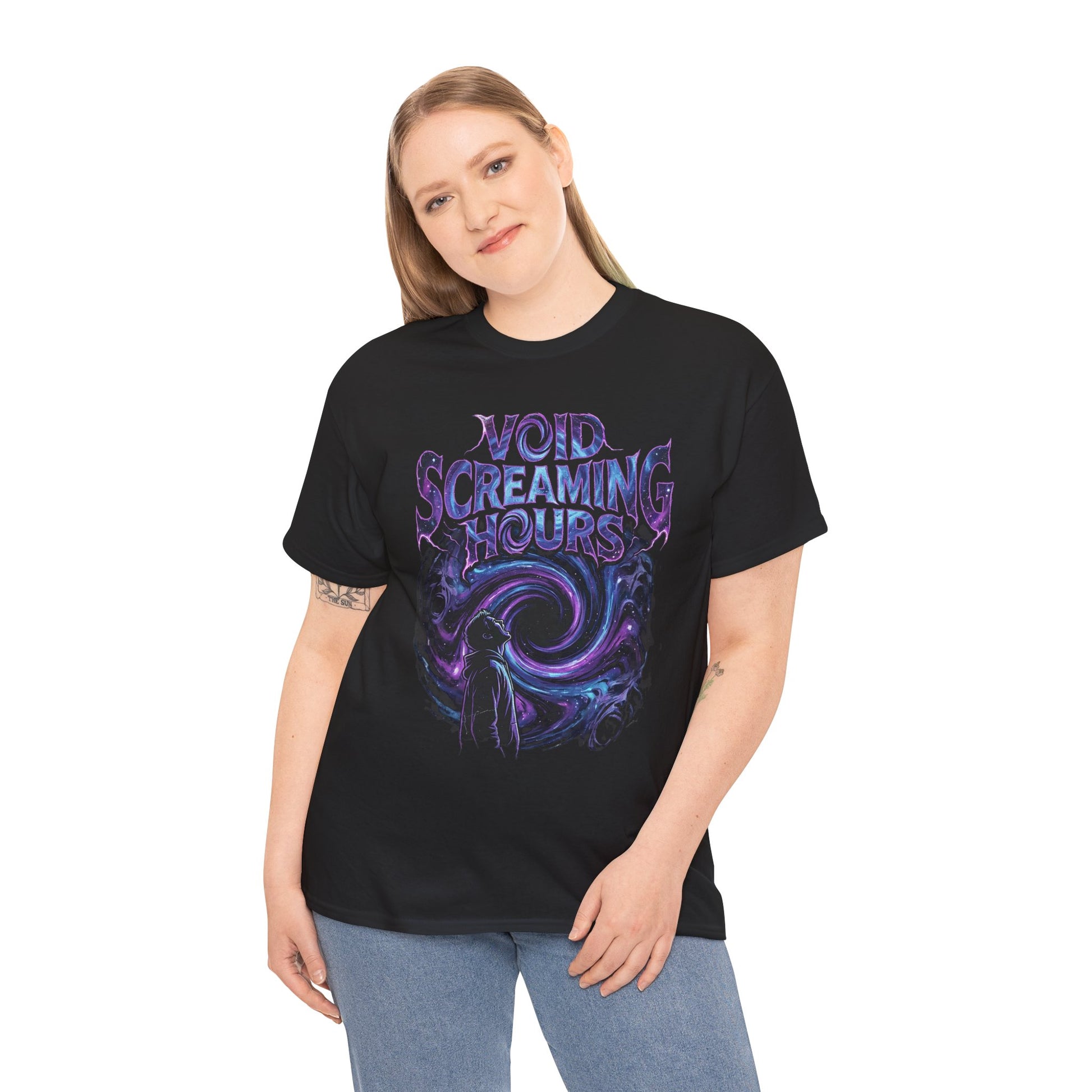 Void Screaming Hours Tee — Gothic Cosmic Horror T‑Shirt