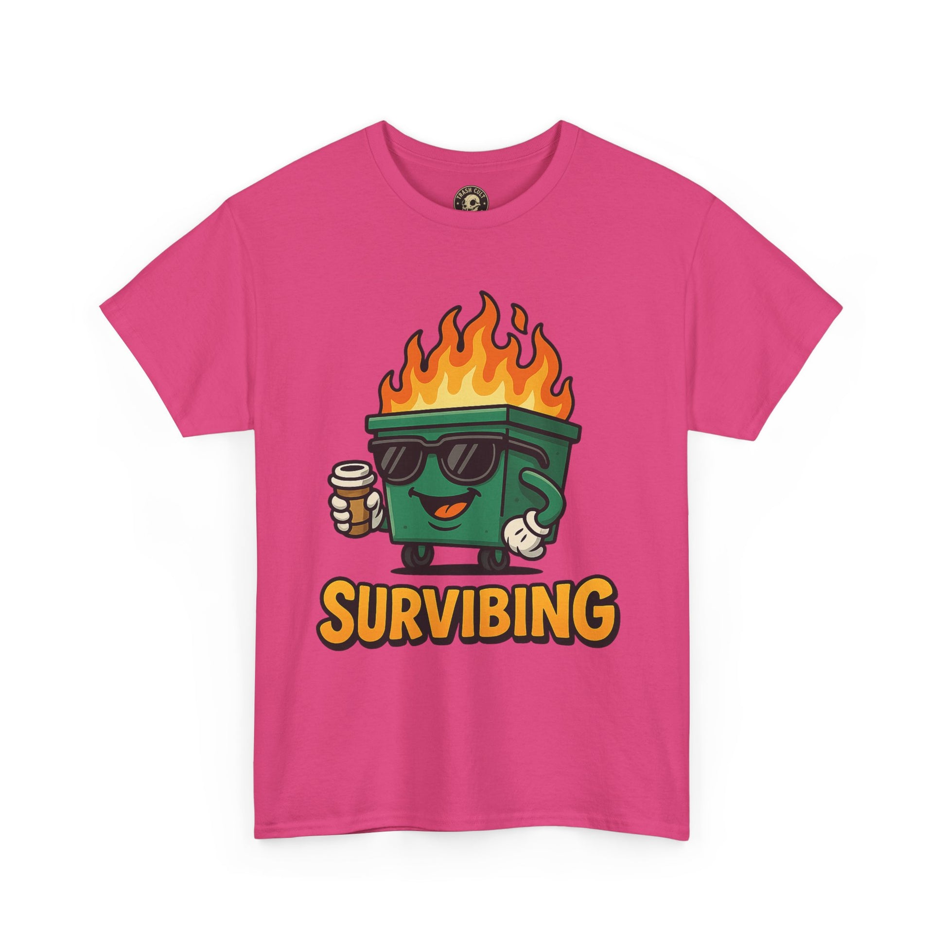 Surviving Coffee Vibes Unisex Heavy Cotton Tee, Perfect for Coffee Lovers, Funny Gift for Friends, Casual Wear, Everyday Mood T-Shirt