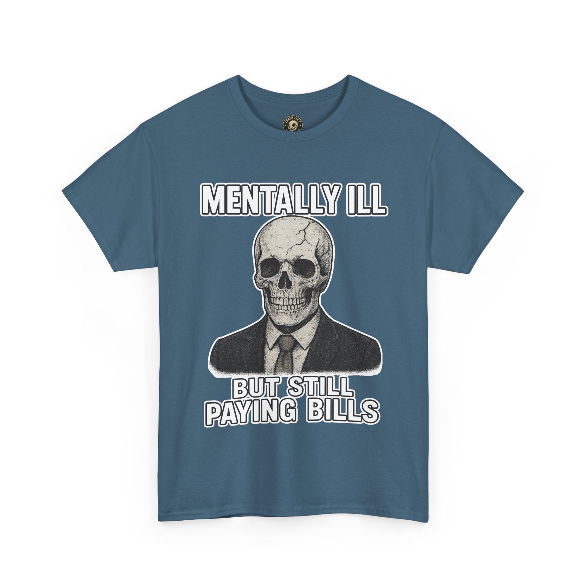 Mental Health Awareness Tee, Unisex Skull Shirt, Funny Graphic Tee, Quirky Casual Wear, Gifts for Friends, Halloween Apparel