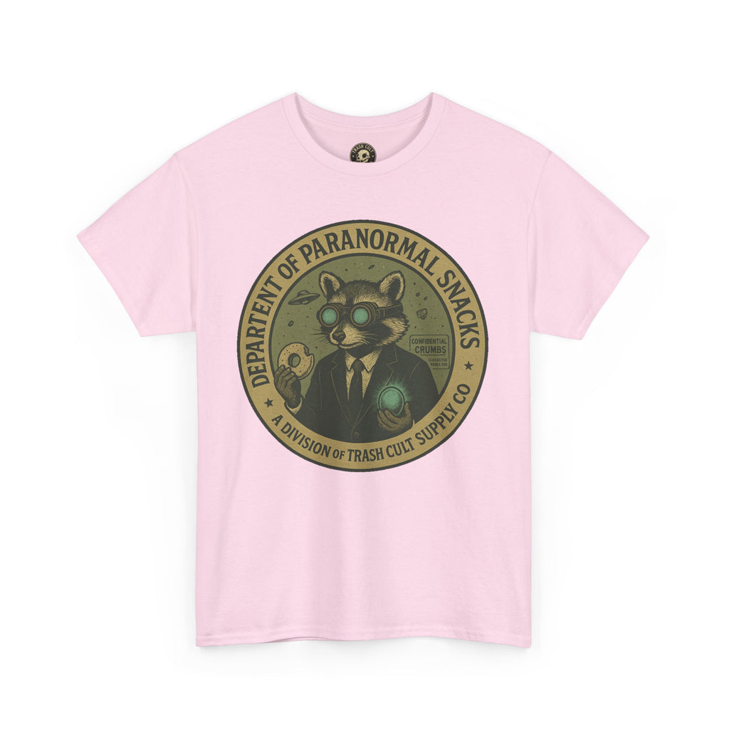 Department of Paranormal Snacks Shirt – Trash Cult Supply Co – Vintage Cryptid Division Tee – Gildan 5000