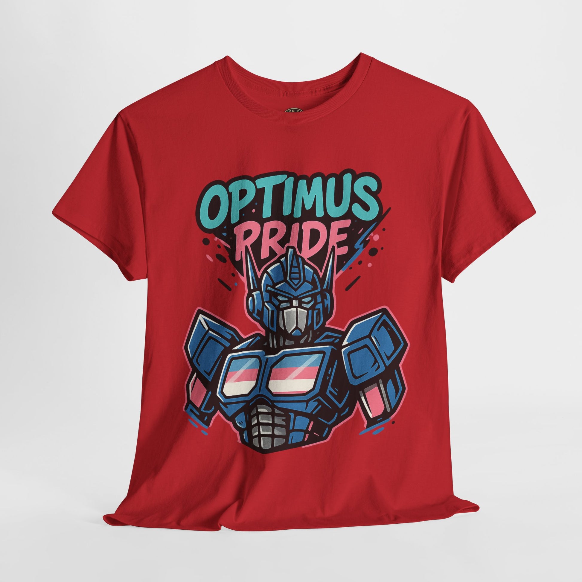 Optimus Pride T-Shirt – Trans Pride Robot Graphic Tee | Gildan 5000 Unisex Shirt