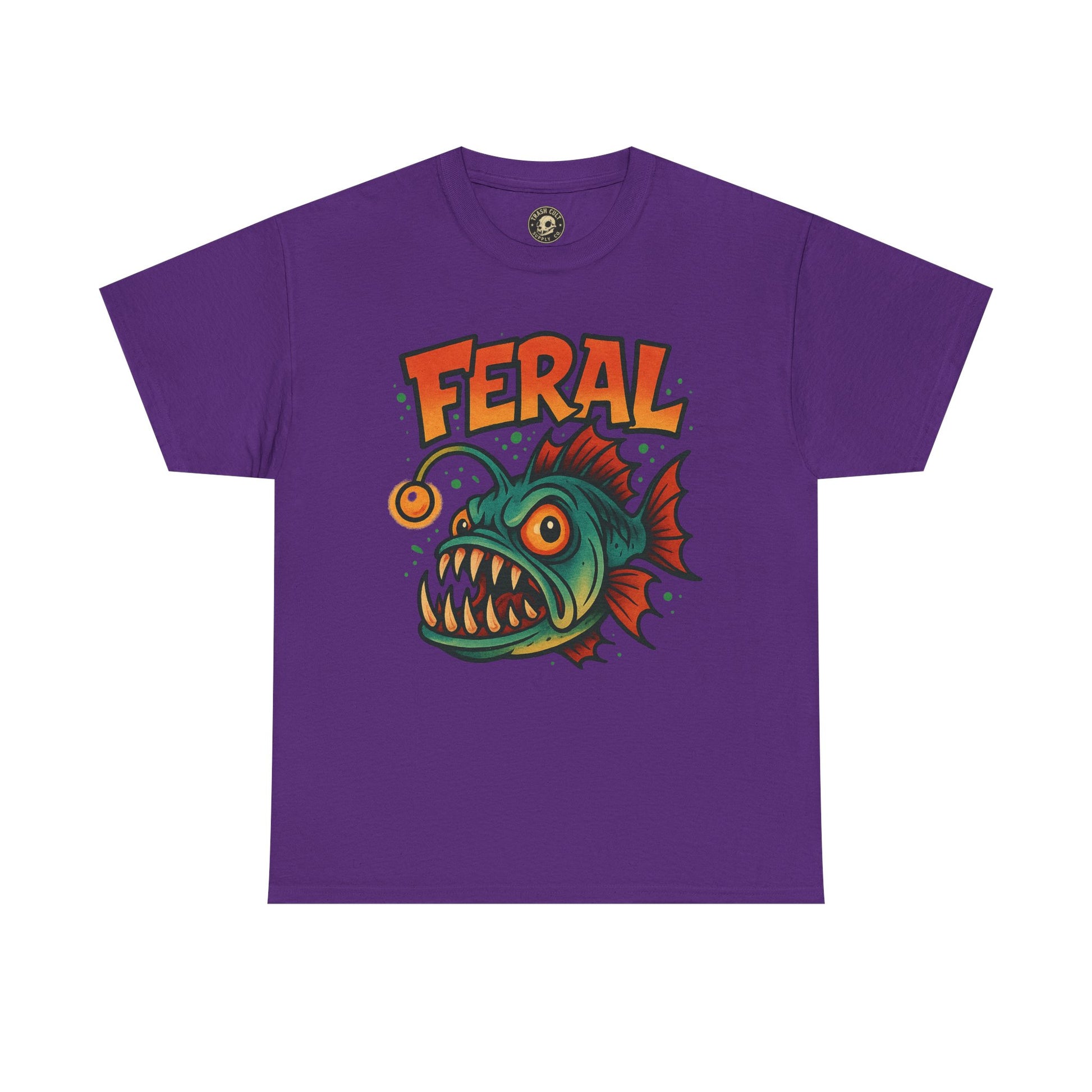 Feral Graphic Tee, Unisex Heavy Cotton Shirt, Edgy Apparel for Art Lovers, Perfect for Gifts and Casual Wear, Streetwear Fashion