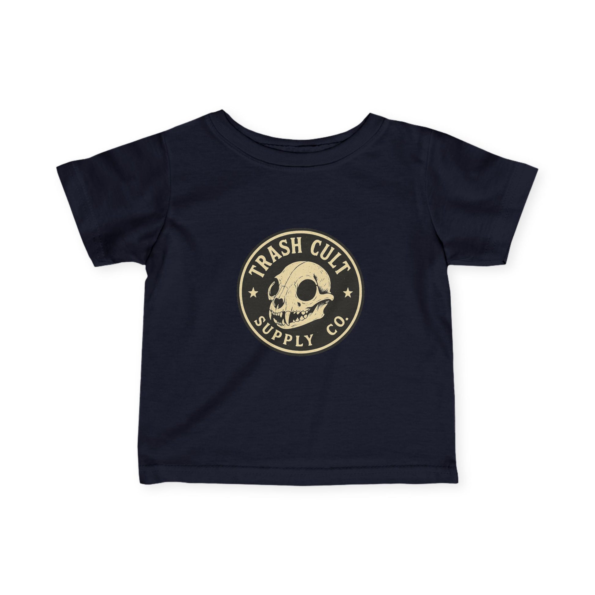 Trash Cult Skull Infant Tee, Baby T-Shirt, Unisex Baby Top, Cute Skull Baby Clothes, Edgy Infant Apparel, Trendy Newborn Gift
