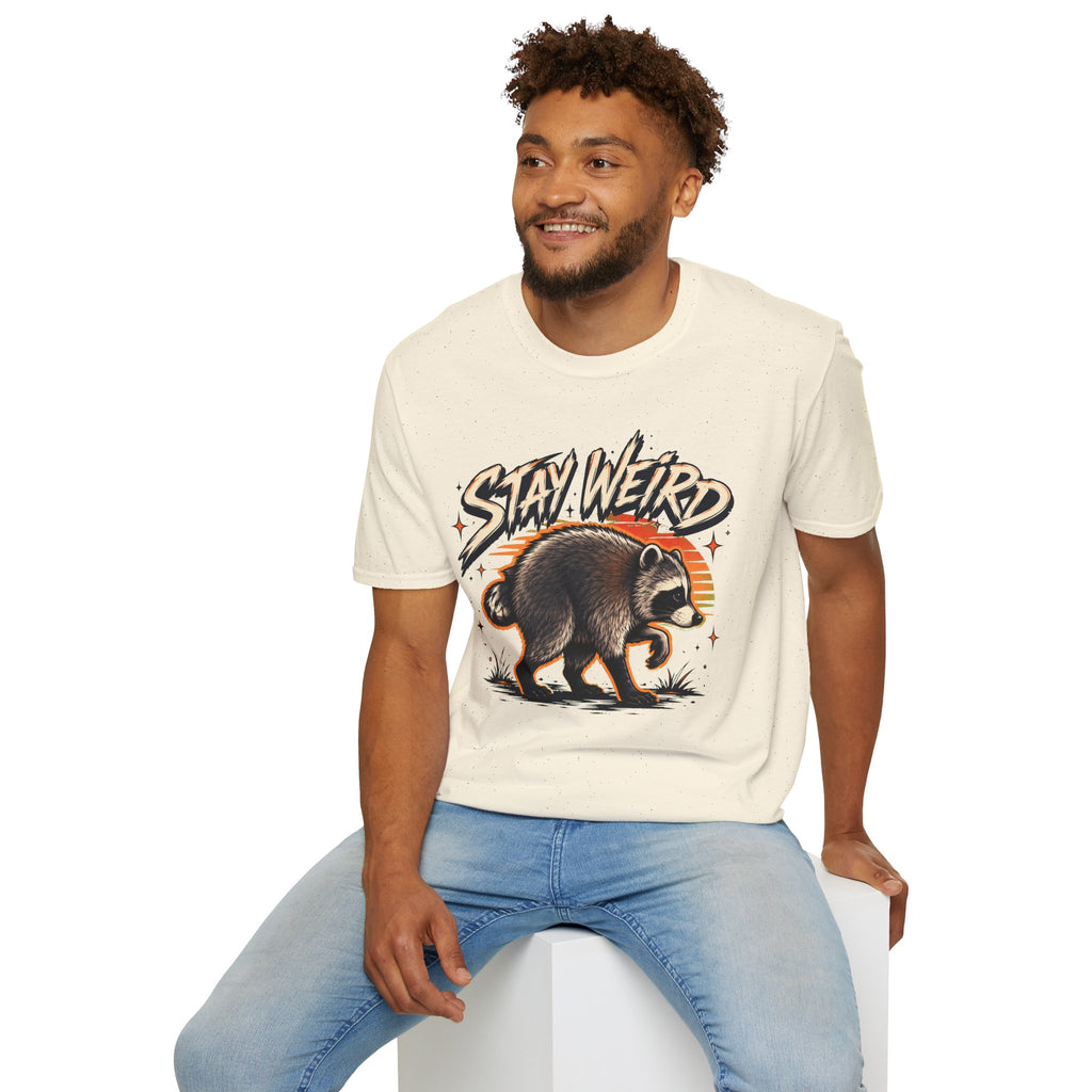Stay Weird Raccoon Jimothy T-Shirt — Vintage Graphic Tee