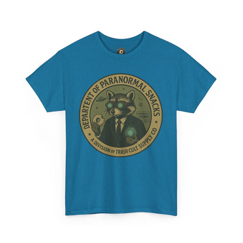Department of Paranormal Snacks Shirt – Trash Cult Supply Co – Vintage Cryptid Division Tee – Gildan 5000