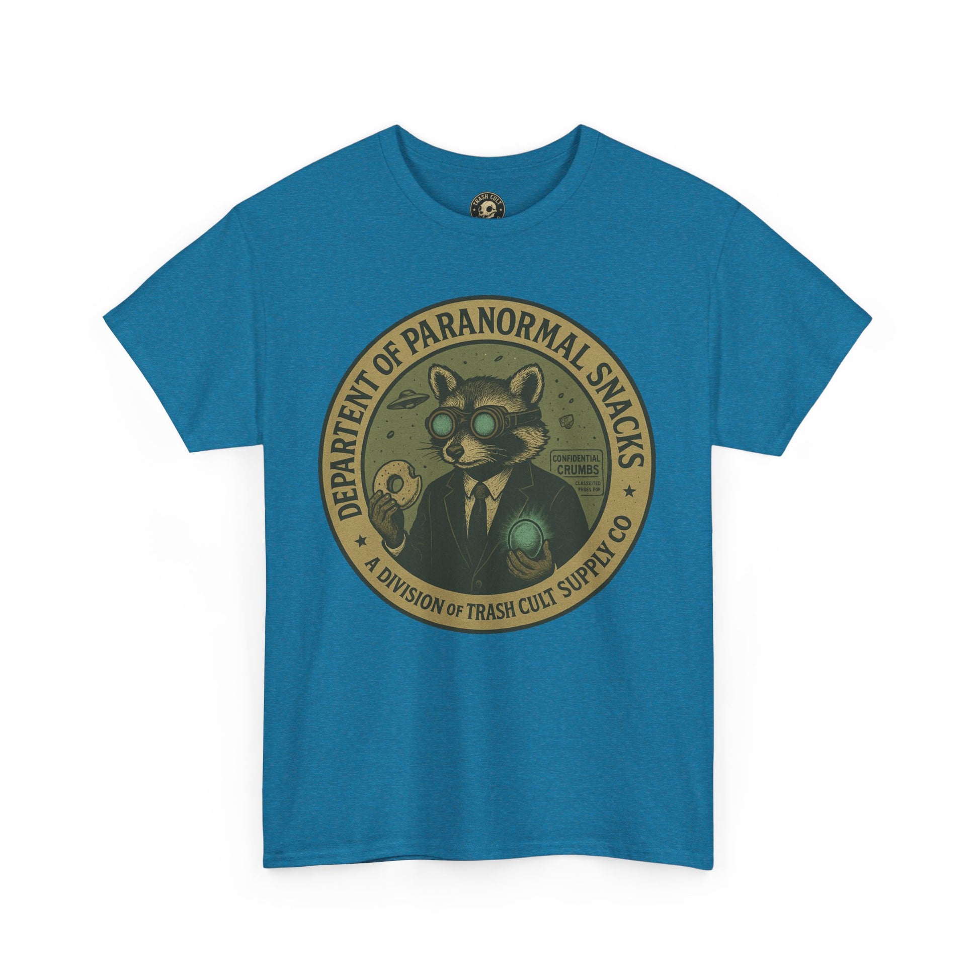 Department of Paranormal Snacks Shirt – Trash Cult Supply Co – Vintage Cryptid Division Tee – Gildan 5000