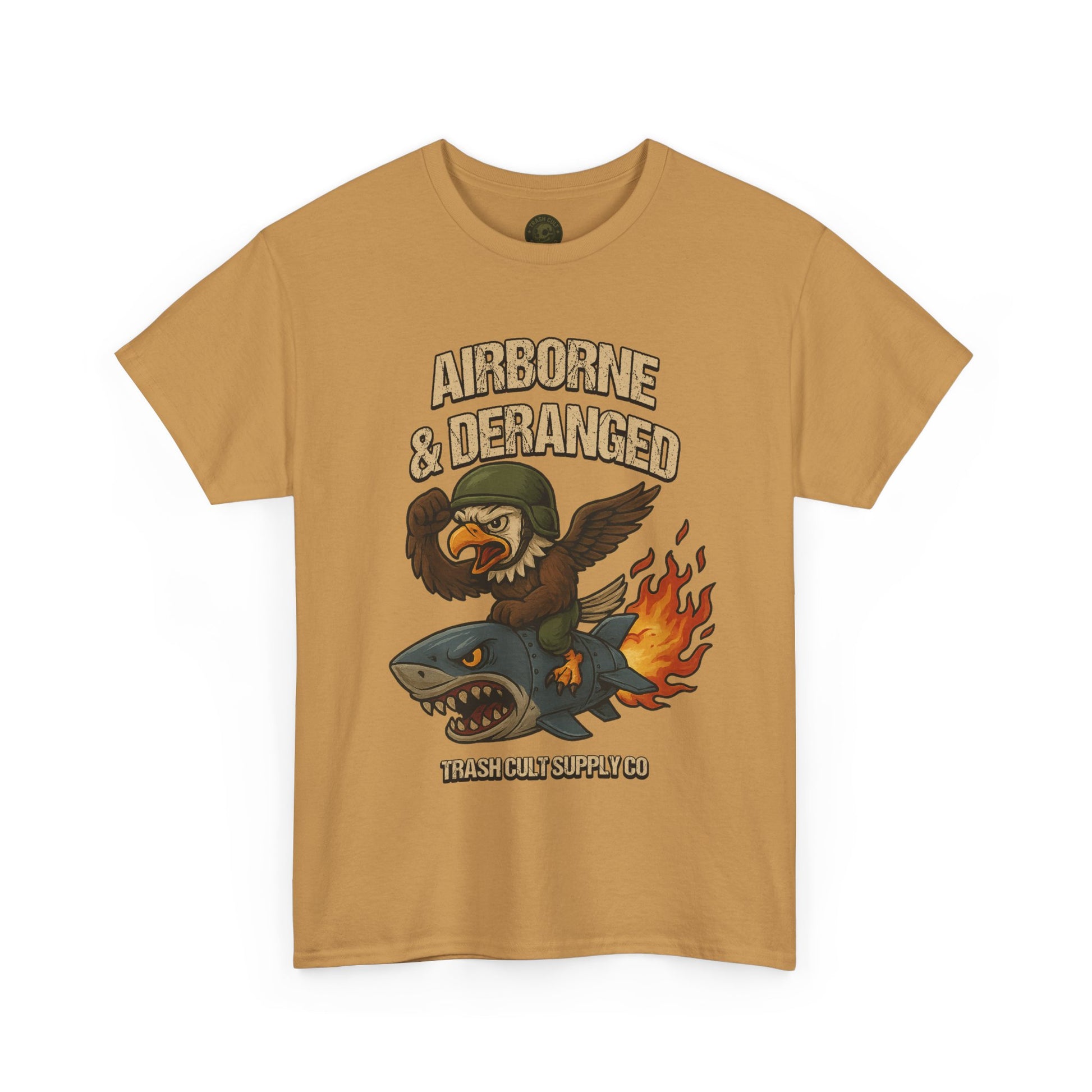 Airborne & Deranged T-Shirt – Trash Cult Supply Co. | Gildan 5000 Heavy Cotton Tee