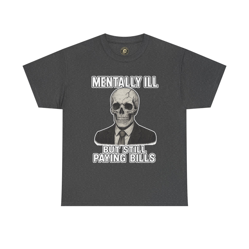 Mental Health Awareness Tee, Unisex Skull Shirt, Funny Graphic Tee, Quirky Casual Wear, Gifts for Friends, Halloween Apparel
