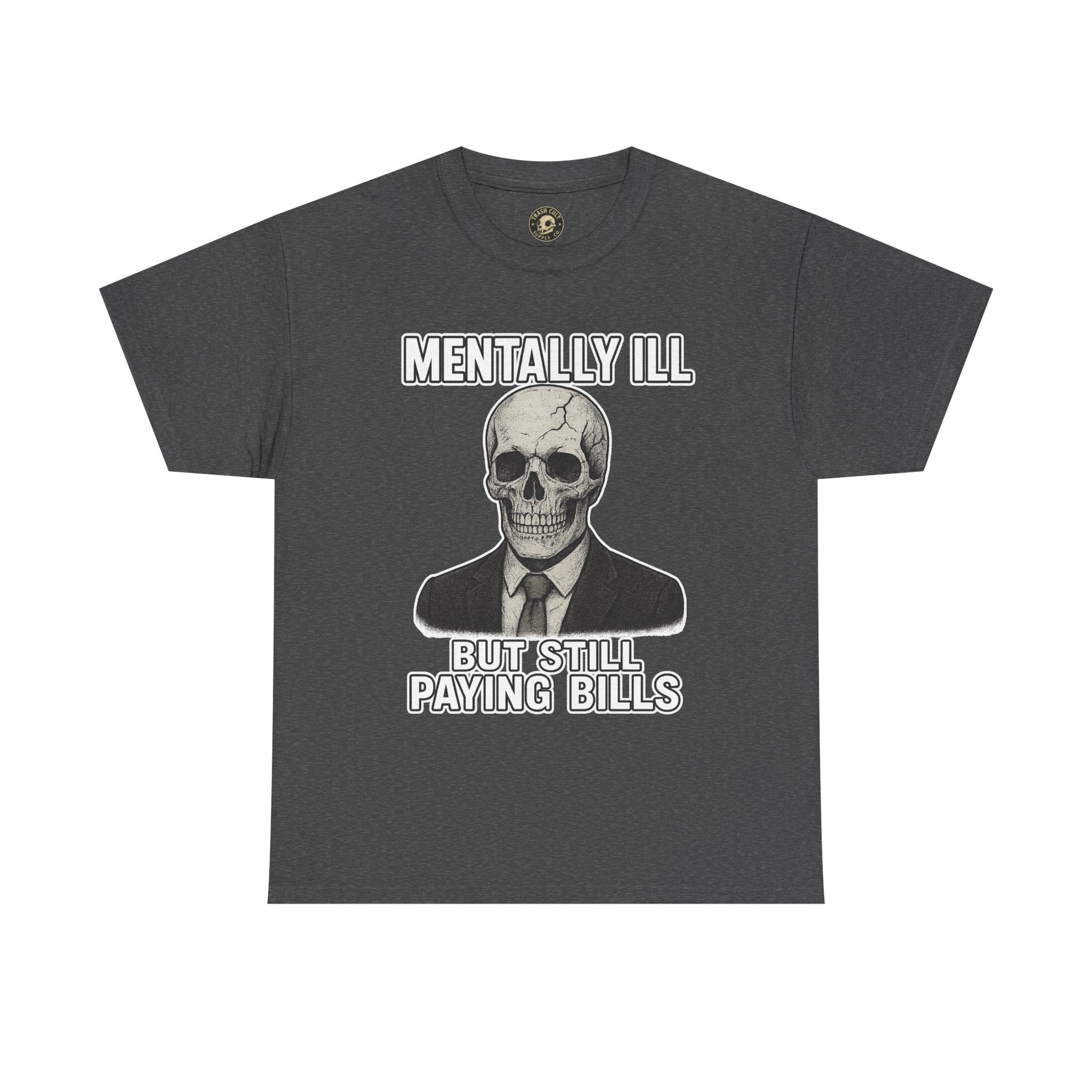 Mental Health Awareness Tee, Unisex Skull Shirt, Funny Graphic Tee, Quirky Casual Wear, Gifts for Friends, Halloween Apparel