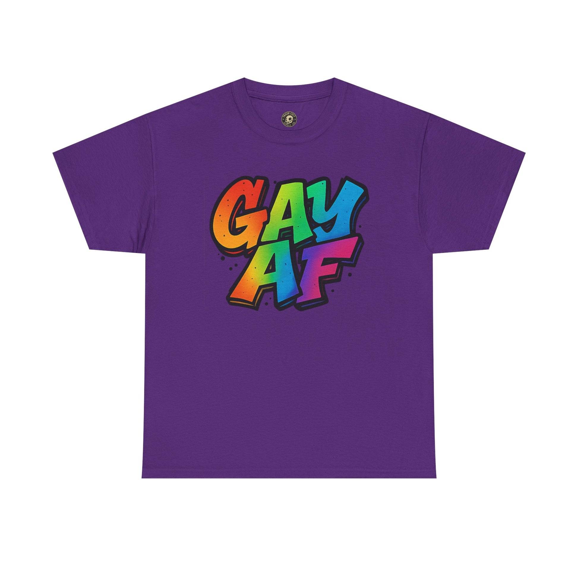Pride Graphic Tee, Vibrant Gay AF Cotton T-Shirt, LGBTQ+ Celebration Wear, Fun Gift for Friends, Festival Fashion