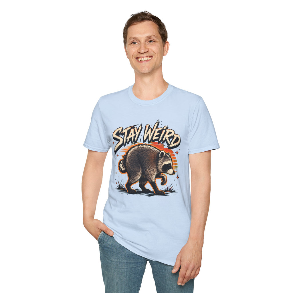 Stay Weird Raccoon Jimothy T-Shirt — Vintage Graphic Tee